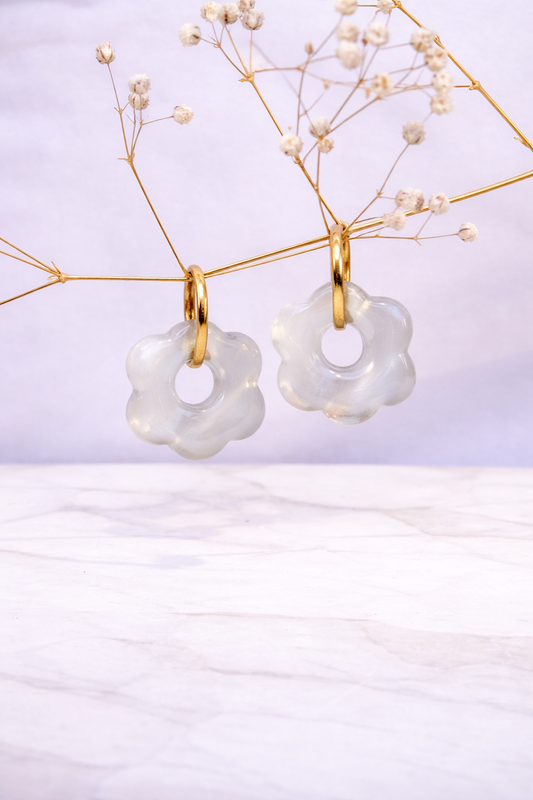 Boucle d’oreille prémium nacré