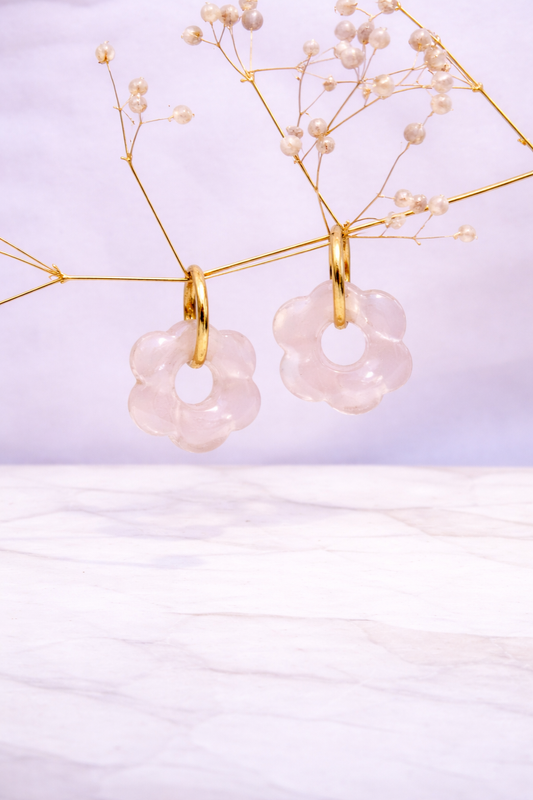 Boucle d’oreille prémium perle de lune