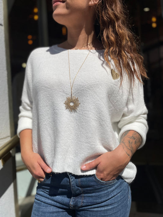 Pull amour blanc