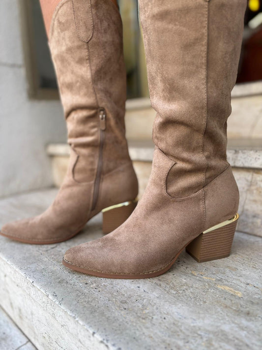 Bottes santiag Eulalie beige