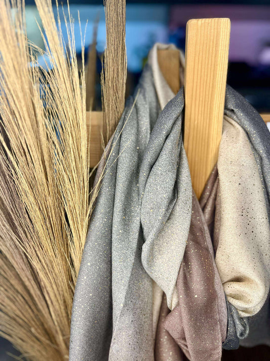 Foulard Beige Gris