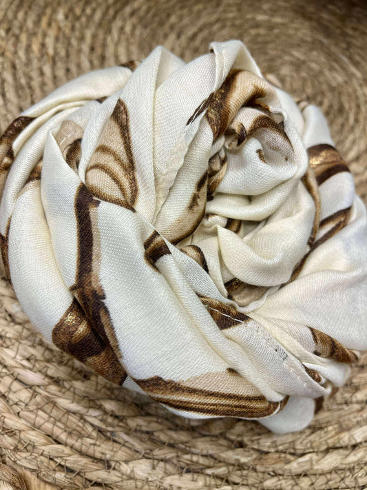 Foulard Camel fleuri