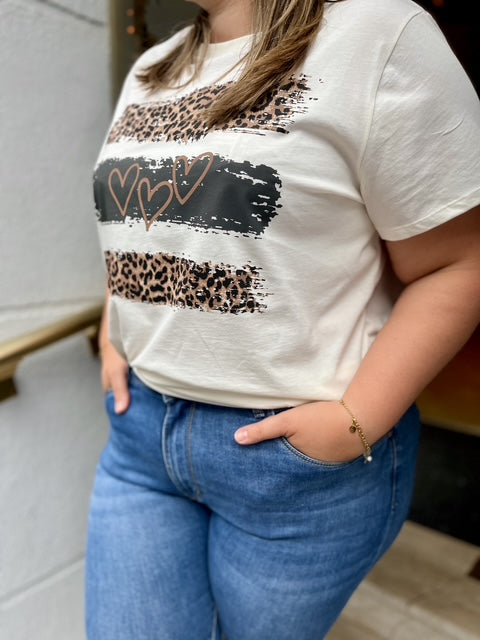 T-shirt manches courtes Leopard