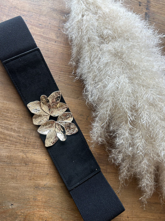 Ceinture elastique noire grande taille