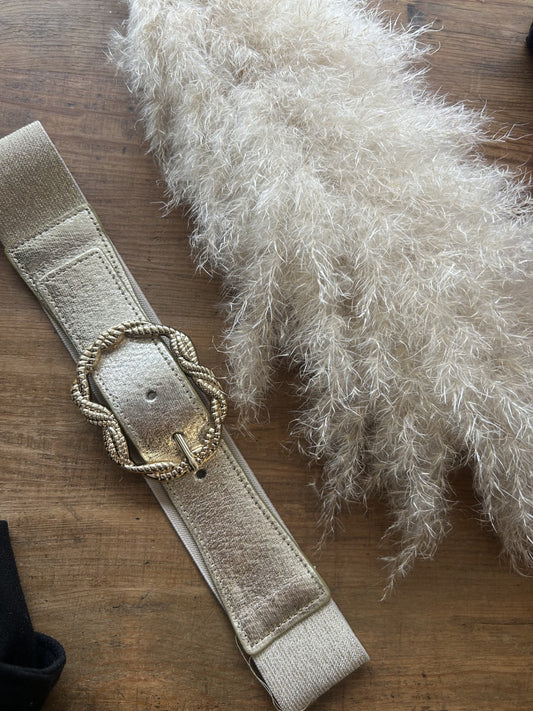 Ceinture elastique dorée