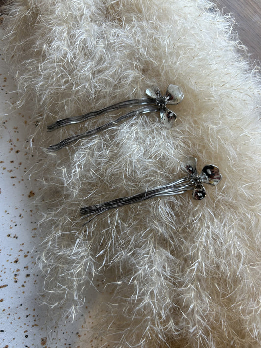 Boucle d'oreille en acier inoxydable argenté