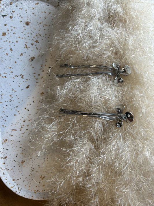Boucle d'oreille en acier inoxydable argenté