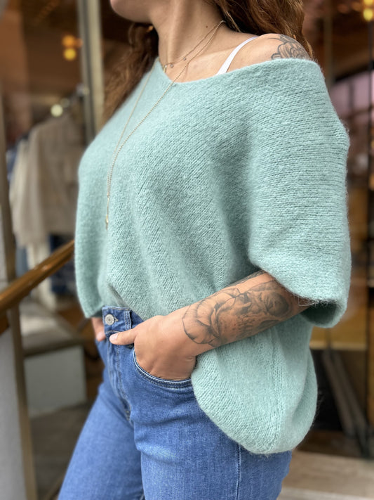 Pull sans manches bleu