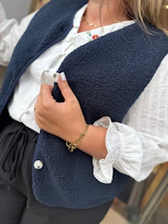 Gilet bouclette marine